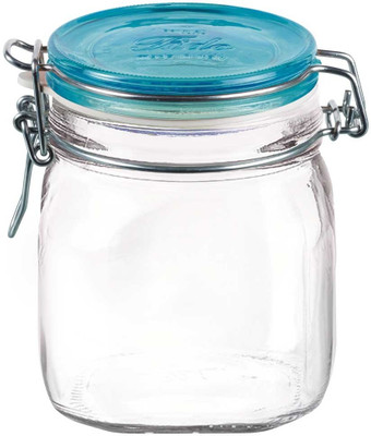 Wonderchef Bormioli Fido Vaso Jar with Lid - 750 ml Glass Food Container Blue, Clear Wonderchef Bormioli Fido Vaso Jar with Lid - 750 ml Glass Food Container Blue, Clear