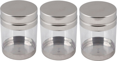 Ndura Galaxy Jar 09 - 650 ml Glass Food Container Pack of 3, Steel Ndura Galaxy Jar 09 - 650 ml Glass Food Container Pack of 3, Steel