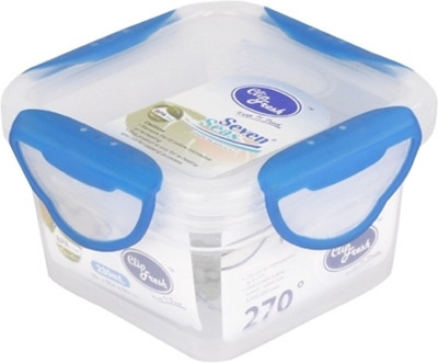 Seven Seas Clipfresh Square-0.23 - 0.23 ml Plastic Food Container White, Blue
