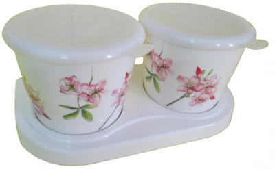 35% OFF on Czar - 1 L Melamine Food Container Pack of 3, White, Pink