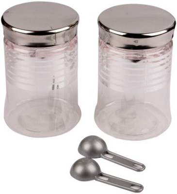 36% OFF on SKI Homeware Silver Line Jars - 500 ml Plastic Food Container Pack of 2, Clear 36% OFF on SKI Homeware Silver Line Jars - 500 ml Plastic Food Container Pack of 2, Clear