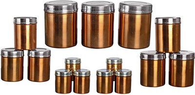 39% OFF on Heluvi canister-15-copper - 10.5 L Stainless Steel Milk Powder Container Pack of 15, Gold 39% OFF on Heluvi canister-15-copper - 10.5 L Stainless Steel Milk Powder Container Pack of 15, Gold