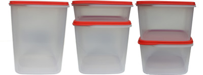 28% OFF on Tupperware Smart Storage - 15400 ml Plastic Food Container Pack of 5, White, Red 28% OFF on Tupperware Smart Storage - 15400 ml Plastic Food Container Pack of 5, White, Red