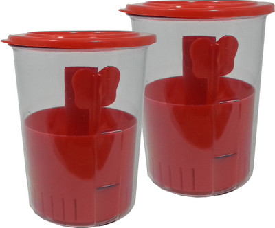 Milton Pickle - 1000 ml Plastic Food Container Pack of 2, Red Milton Pickle - 1000 ml Plastic Food Container Pack of 2, Red