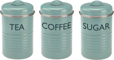 13% OFF on Typhoon Vintage - Tea, Coffee, Sugar Set - 800 ml Stainless Steel Food Container Pack of 3, Blue 13% OFF on Typhoon Vintage - Tea, Coffee, Sugar Set - 800 ml Stainless Steel Food Container Pack of 3, Blue