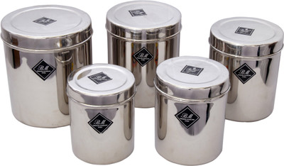 34% OFF on BM Deep Dabba 10-14 - 750 ml, 1250 ml, 1600 ml, 2000 ml, 2500 ml Stainless Steel Food Container Pack of 5, Steel