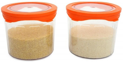 1% OFF on Cutting Edge Seal n Kiss 2 pc set 710ml storage canisters - 1400 ml Polypropylene Food Container Pack of 2, Orange