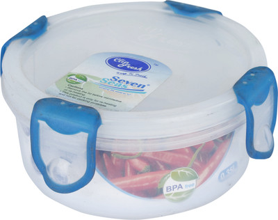 Seven Seas Clipfresh Round-0.35 - 0.35 ml Plastic Food Container White, Blue