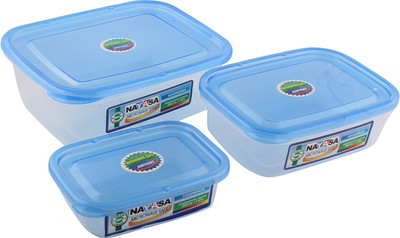 eGizmos Rectangle Microwave Safe Containers - 2000 ml Plastic Food Container Pack of 3, Multicolor eGizmos Rectangle Microwave Safe Containers - 2000 ml Plastic Food Container Pack of 3, Multicolor