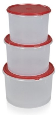18% OFF on Tupperware Superstorer Set - Small,Medium,Large - 2500 ml, 3000 ml, 5000 ml Plastic Food Container Pack of 3, White, Red