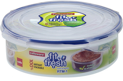 Cello Fit & Fresh Khakra/Papad Container - 2000 ml Plastic Food Container Clear Cello Fit & Fresh Khakra/Papad Container - 2000 ml Plastic Food Container Clear