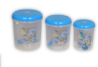 SKI Homeware - 1000 ml, 2000 ml, 3000 ml Plastic Food Container Pack of 3, Blue SKI Homeware - 1000 ml, 2000 ml, 3000 ml Plastic Food Container Pack of 3, Blue
