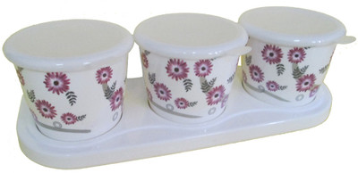 31% OFF on Czar - 1 L Melamine Food Container Pack of 4, White, Purple