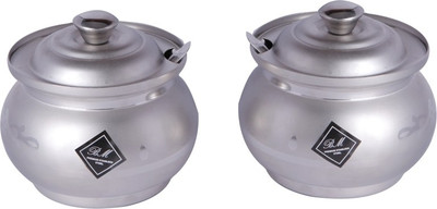 50% OFF on BM Coated Ghee and oil Pot - pack of 2 - 250 ml Stainless Steel Food Container Pack of 2, Steel