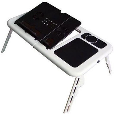 43% OFF on Gadget Bucket Portable and Foldable E-Table With 2 Fans Cooling Pad((White))