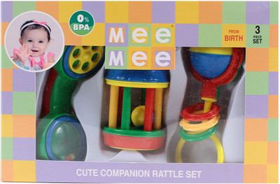Mee Mee Rattles Gift Set - 3pcs Mee Mee Rattles Gift Set - 3pcs