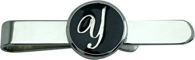 65% OFF on Jinno Alphabet Y Enamel Silver Tie Pin Silver