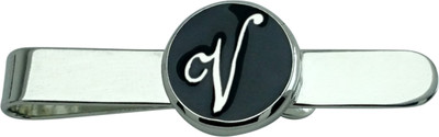65% OFF on Jinno Alphabet V Enamel Silver Tie Pin Silver