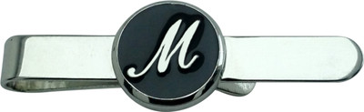 65% OFF on Jinno Alphabet M Enamel Silver Tie Pin Silver