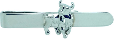65% OFF on Jinno Stock market Bull Plain Silver Tie Pin Silver