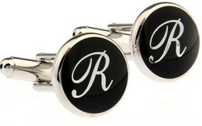 64% OFF on Leaf Jewel Alloy Cufflink Silver