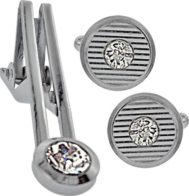 18% OFF on Jpearls Superb Silver Cufflink & Tie Pin Set JP-JUN399V5 18% OFF on Jpearls Superb Silver Cufflink & Tie Pin Set JP-JUN399V5