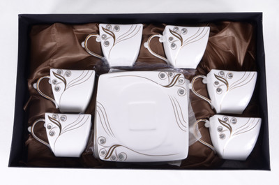 40% OFF on Deseo Studded Cup and Saucer Set White, Pack of 6 40% OFF on Deseo Studded Cup and Saucer Set White, Pack of 6