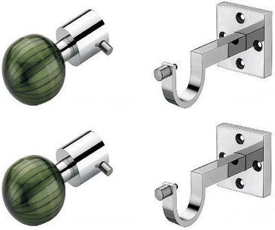 Door Match Green Curtain Poles