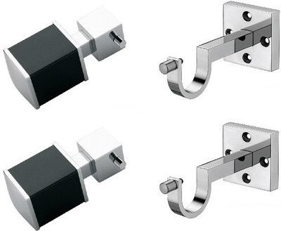 Door Match Black Curtain Poles