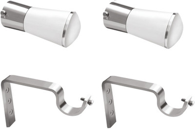 46% OFF on Starz Decor White, Silver Rod Rail Bracket