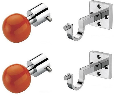 Door Match Orange Curtain Poles