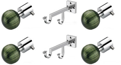 Door Match Green Curtain Poles