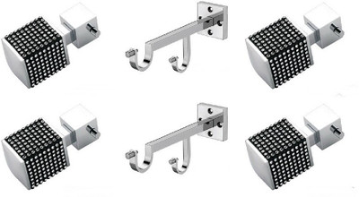 Door Match Black Curtain Poles