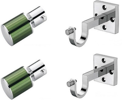 Door Match Green Curtain Poles