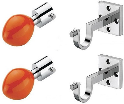 Door Match Orange Curtain Poles