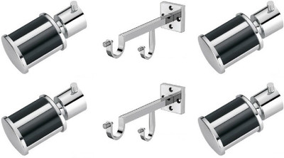 Door Match Black Curtain Poles