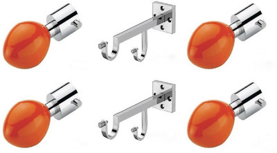 Door Match Orange Curtain Poles