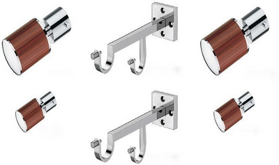 Door Match Silver, Brown Curtain Poles