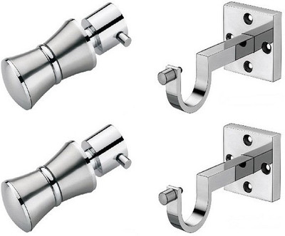 Door Match Silver Curtain Poles