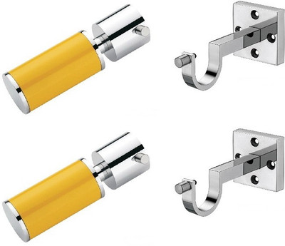 Door Match Yellow Curtain Poles