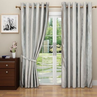 G M HomeFashion Polyester Multicolor Abstract Eyelet Curtain G M HomeFashion Polyester Multicolor Abstract Eyelet Curtain