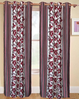 50% OFF on Jojo Designs Polyester Multicolor Floral Eyelet Curtain