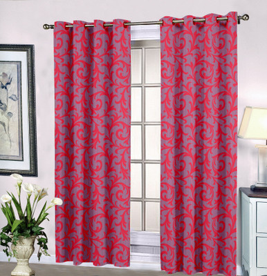43% OFF on TT Maroon Printed Eyelet Curtain 43% OFF on TT Maroon Printed Eyelet Curtain