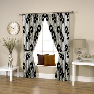 46% OFF on Threadmix Polyester Grey Abstract Eyelet Curtain 46% OFF on Threadmix Polyester Grey Abstract Eyelet Curtain