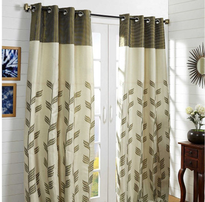 5% OFF on At Home Polycotton Multicolor Abstract Eyelet Curtain