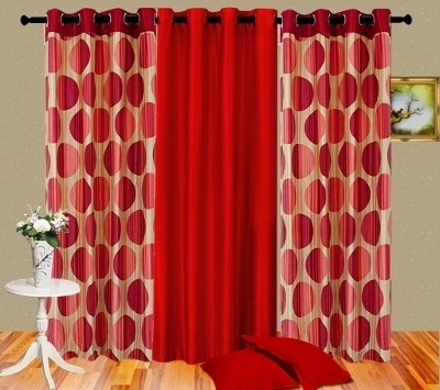 48% OFF on Cortina Polyester Red Floral Eyelet Curtain 48% OFF on Cortina Polyester Red Floral Eyelet Curtain