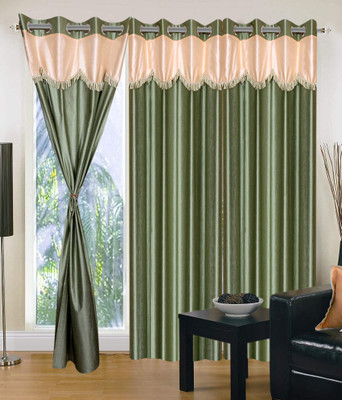 66% OFF on HomeZaara Polyester Green Fleur-de-lis Eyelet Curtain 66% OFF on HomeZaara Polyester Green Fleur-de-lis Eyelet Curtain