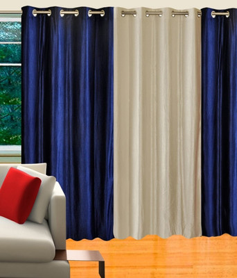 70% OFF on Decor Vatika Polycotton Blue, White Floral Eyelet Curtain 70% OFF on Decor Vatika Polycotton Blue, White Floral Eyelet Curtain