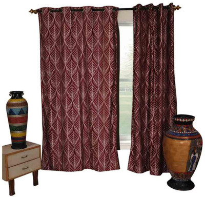 54% OFF on The Fancy Mart Polyester Multicolor Printed Eyelet Curtain