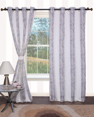 Furniche Polyester Multicolor Abstract Eyelet Curtain Furniche Polyester Multicolor Abstract Eyelet Curtain